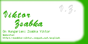 viktor zsabka business card